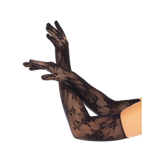 Leg Avenue Opera Floral Gloves Black by Leg Avenue Lingerie – Discreet Erotic Clothing from My Devilish Desires