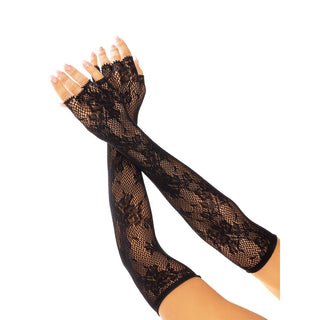 Leg Ave Floral Net Fingerless Gloves Black by Leg Avenue Lingerie – Discreet Erotic Clothing from My Devilish Desires