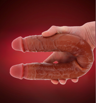 ToyJoy Silicone Foreskin Double Dong 18" – Dual Density Double-Ended Dildo