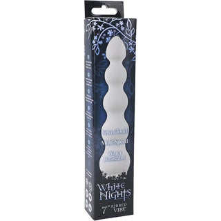 White Nights 7 Inch Ribbed Anal Vibrator Waterproof Multi Speed