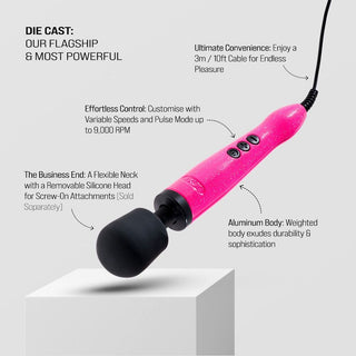 Doxy Die Cast Wand Massager HOT PINK by My Devilish Desires – Discreet Sex Toys & Erotic Games from My Devilish Desires