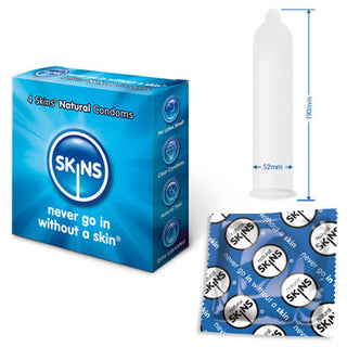 Skins Natural x50 Condoms (Blue)