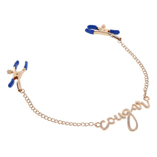Cougar Nipple Clamps – Gold Chain Adjustable Nipple Teasers
