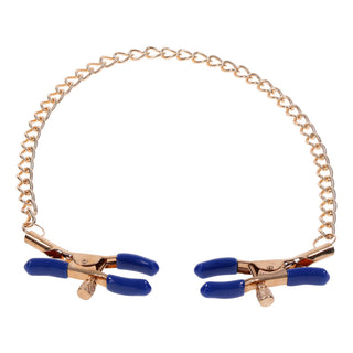 Sportsheets Cougar Chained Nipple Clamps – Gold Chain, Adjustable Tips