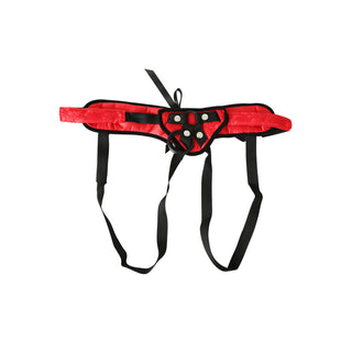Sportsheets Red Lace with Satin Corsette Strap-On Harness