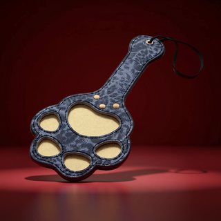 Sportsheets Cougar Paw Paddle – Navy Paw Print Impact Toy