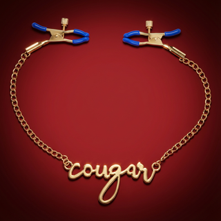 Cougar Nipple Clamps – Gold Chain Adjustable Nipple Teasers