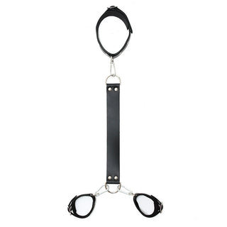 Leather Neck & Wrist Cuffs with Carabiner Hooks