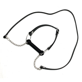 Leather Horse Bit Gag with Reins