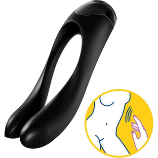 Satisfyer Candy Cane Finger Vibrator Black by Satisfyer Pro – Discreet Sex Toys & Erotic Games from My Devilish Desires