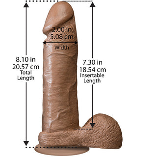 The Realistic Cock 8 Inch Dildo Flesh Brown by Doc Johnson – Discreet Sex Toys & Erotic Games from My Devilish Desires