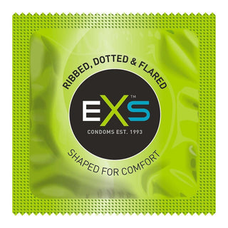 EXS Comfy Fit Ribbed and Dotted Condoms 12 Pack by Exs Condoms – Discreet Condoms from My Devilish Desires