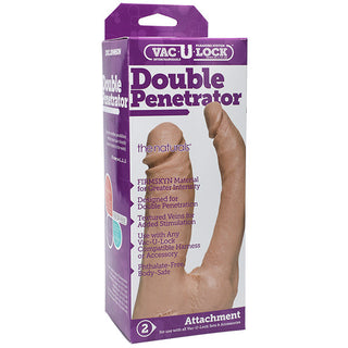 VacULock Double Penetrator Natural Dildo Attachment by Doc Johnson – Discreet Sex Toys & Erotic Games from My Devilish Desires