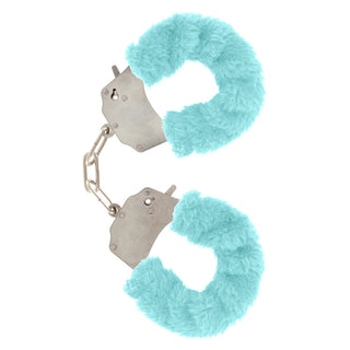 ToyJoy Furry Fun Wrist Cuffs Aqua by Toy Joy Sex Toys – Discreet Sex Toys & Erotic Games from My Devilish Desires