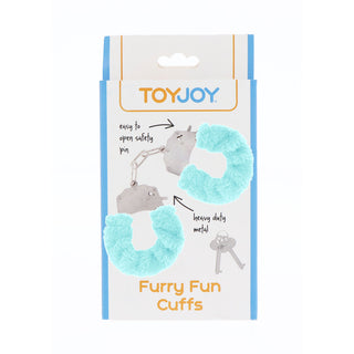 ToyJoy Furry Fun Wrist Cuffs Aqua by Toy Joy Sex Toys – Discreet Sex Toys & Erotic Games from My Devilish Desires