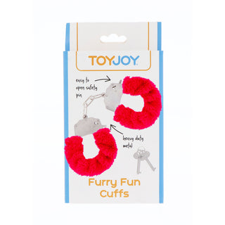ToyJoy Furry Fun Wrist Cuffs Red by Toy Joy Sex Toys – Discreet Sex Toys & Erotic Games from My Devilish Desires