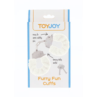 ToyJoy Furry Fun Wrist Cuffs White by Toy Joy Sex Toys – Discreet Sex Toys & Erotic Games from My Devilish Desires