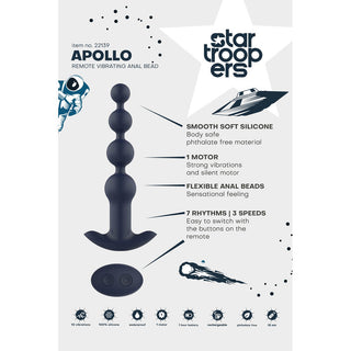 Startroopers Apollo Remote Vibrating Anal Beads by Dream Toys – Discreet Sex Toys & Erotic Games from My Devilish Desires