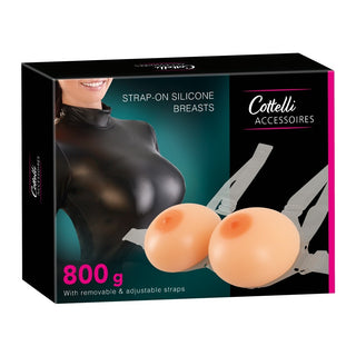 Strap On Silicone Breasts 800g by Cottelli Collection – Discreet Sex Toys & Erotic Games from My Devilish Desires