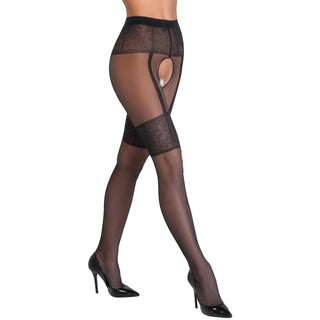 Crotchless Tights by Cottelli Collection – Discreet Erotic Clothing from My Devilish Desires