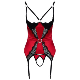 Cupless and Crotchless Basque by Cottelli Collection – Discreet Erotic Clothing from My Devilish Desires
