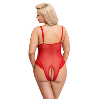 Cottelli Curves Crotchless Body Red by Cottelli Collection – Discreet Erotic Clothing from My Devilish Desires