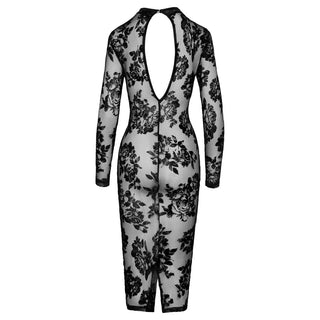 Noir Tight Fitting Floral Transparent Dress by Noir – Discreet Dresses from My Devilish Desires