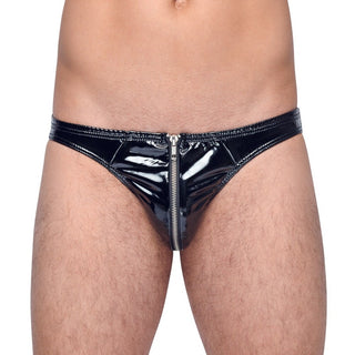 Black Level Vinyl Briefs With Zip Black by Black Level – Discreet Briefs from My Devilish Desires