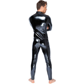 Black Level Vinyl Jumpsuit With Zip Black by Black Level – Discreet Bodysuits from My Devilish Desires