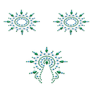 Petits Joujoux Gloria Nipple And Vagina Pasties Green by Petits JouJoux – Discreet Breast Petals & Concealers from My Devilish Desires