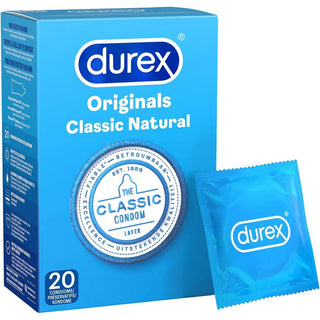 Durex Originals Classic Natural Condoms 20 Pack by Durex Condoms – Discreet Condoms from My Devilish Desires