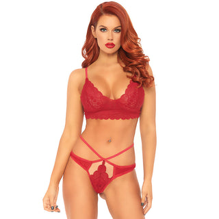Leg Avenue Sweetheart Lace Bralette Set Red by Leg Avenue Lingerie – Discreet G-Strings from My Devilish Desires