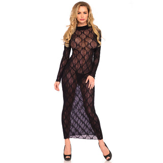 Leg Avenue Long Sleeved Long Dress UK 8 to 14 by Leg Avenue Lingerie – Discreet Dresses from My Devilish Desires