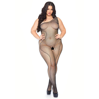 Leg Avenue Crystalized Bodystocking Plus Size UK 18 to 22 by Leg Avenue Lingerie – Discreet Erotic Clothing from My Devilish Desires
