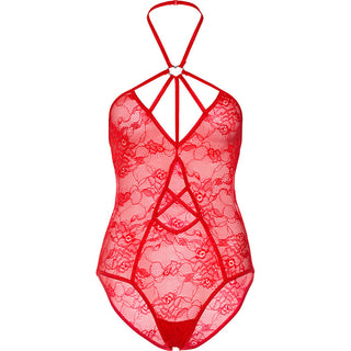 Leg Avenue Teddy with Keyhole Red by Leg Avenue Lingerie – Discreet Bodysuits from My Devilish Desires