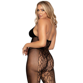 Leg Avenue Lace And Opaque Bodystocking UK 6 to 12 by Leg Avenue Lingerie – Discreet Bodysuits from My Devilish Desires