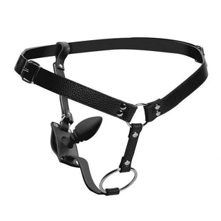 Strict Male Cock Ring Harness with Silicone Anal Plug by XR Brands – Discreet Sex Toys & Erotic Games from My Devilish Desires