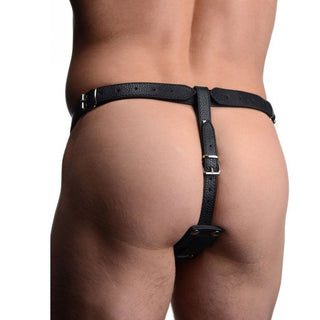 Strict Male Cock Ring Harness with Silicone Anal Plug by XR Brands – Discreet Sex Toys & Erotic Games from My Devilish Desires