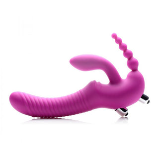 Regal Rider Vibrating Silicone Strapless Strap On Triple G Dildo by XR Brands – Discreet Sex Toys & Erotic Games from My Devilish Desires