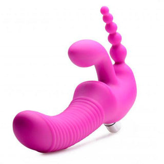 Regal Rider Vibrating Silicone Strapless Strap On Triple G Dildo by XR Brands – Discreet Sex Toys & Erotic Games from My Devilish Desires