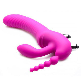 Regal Rider Vibrating Silicone Strapless Strap On Triple G Dildo by XR Brands – Discreet Sex Toys & Erotic Games from My Devilish Desires