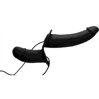 Power Pegger Silicone Vibrating Double Dildo With Harness by XR Brands – Discreet Sex Toys & Erotic Games from My Devilish Desires