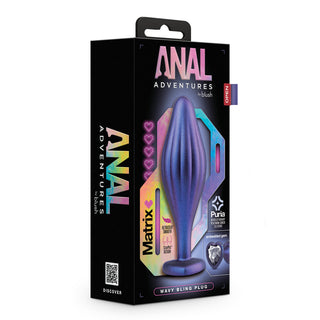 Anal Adventures Matrix Wavy Bling Butt Plug by Blush Novelties – Discreet Sex Toys & Erotic Games from My Devilish Desires