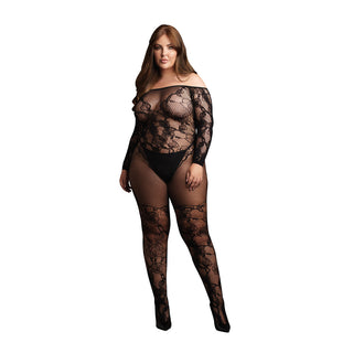 Le Desir Bodystocking With Off Shoulder Long Sleeves by Shots Toys – Discreet Erotic Clothing from My Devilish Desires
