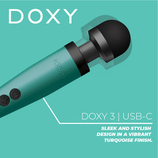 Doxy Wand 3 Turquoise USB Powered by Doxy Wand Massagers – Discreet Sex Toys & Erotic Games from My Devilish Desires