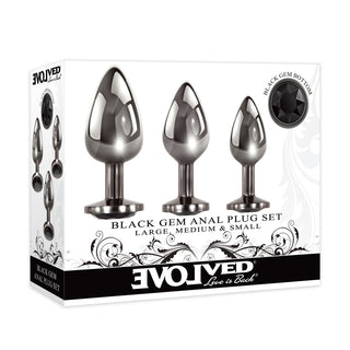 Evolved Black Gem Anal Plug Set by Evolved Sex Toys – Discreet Sex Toys & Erotic Games from My Devilish Desires