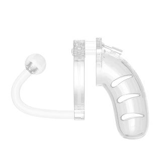 Man Cage 11 Male 4.5 Inch Clear Chastity Cage With Anal Plug by Shots Toys – Discreet Sex Toys & Erotic Games from My Devilish Desires