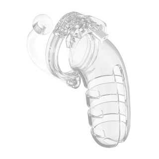 Man Cage 12 Male 5.5 Inch Clear Chastity Cage With Anal Plug by Shots Toys – Discreet Sex Toys & Erotic Games from My Devilish Desires