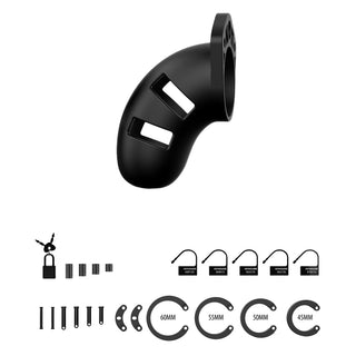 Man Cage 20 Male 3.5 Inch Black Silicone Chastity Cage by Shots Toys – Discreet Sex Toys & Erotic Games from My Devilish Desires