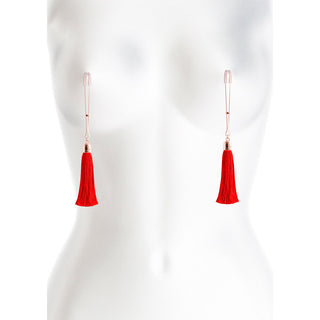 Bound Nipple Clamps Red Tassel by NS Novelties – Discreet Sex Toys & Erotic Games from My Devilish Desires